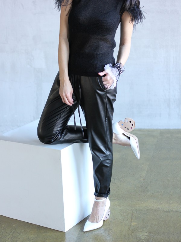 Брюки из экокожи Life Style Black